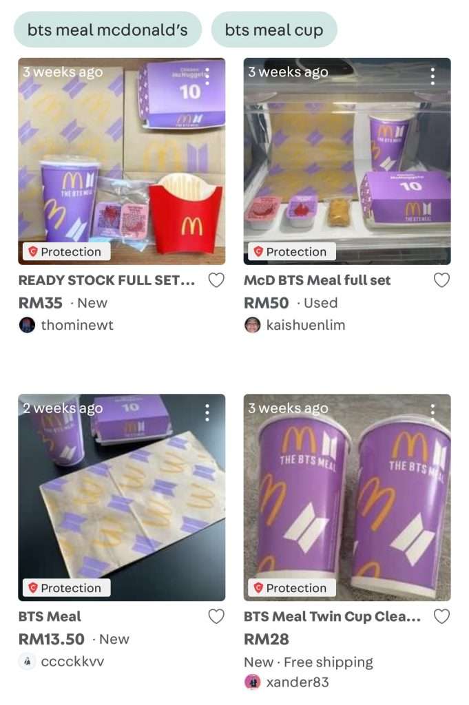 bts meal carousell