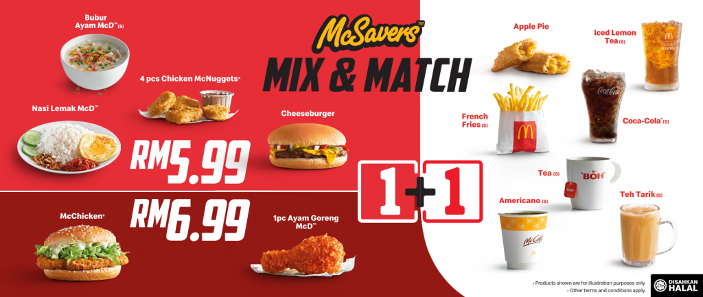 Menu Mix and Match dari McDonald's