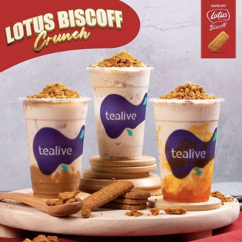 Menu Baru Tealive Untuk Pencinta Lotus Biscoff! - Purple Durian