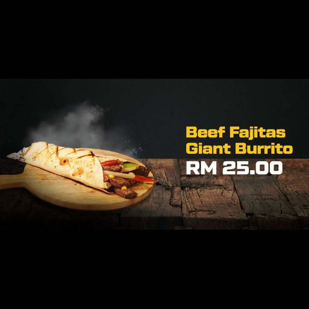 Beef Fajitas Giant Burrito
