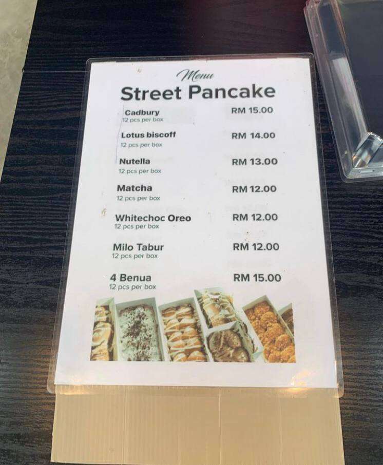 Menu Street Pancake 