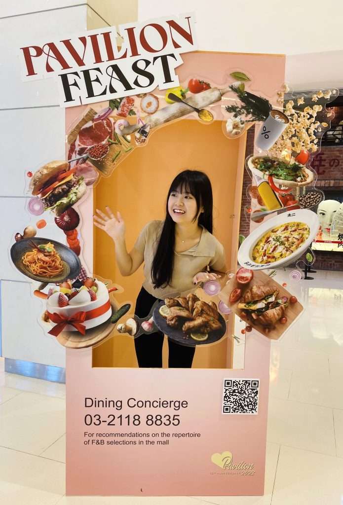 Gerai foto interaktif Pavilion Feast yang boleh didapati di sekitar pusat beli-belah