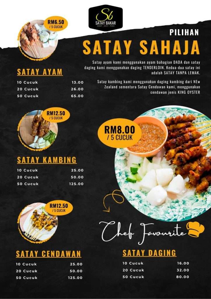 Menu Satay Bakar Shah Alam