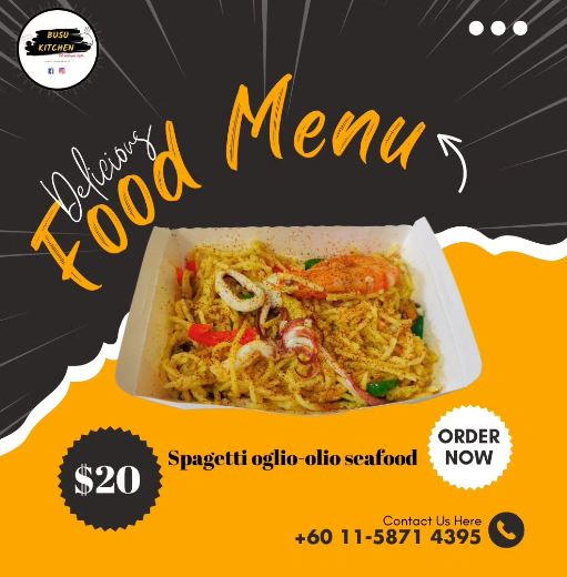 Spaghetti aglio olio seafood