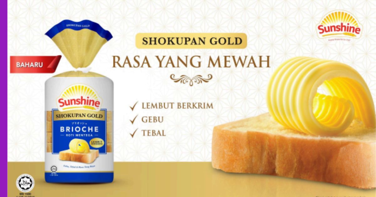 Read more about the article Roti Mentega Brioche Shokupan Gold: Ciptaan Terbaru Sunshine Bakeries.